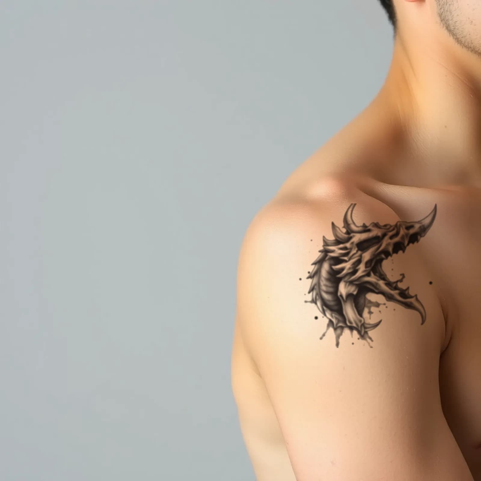 Dragon Claw Ripping Skin tattoo shown on the shoulder