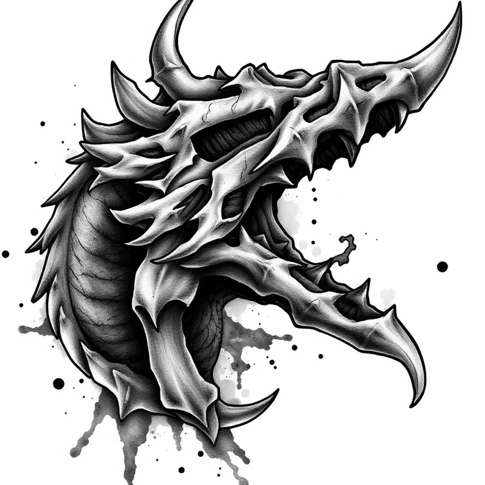 Dragon Claw Ripping Skin tattoo design