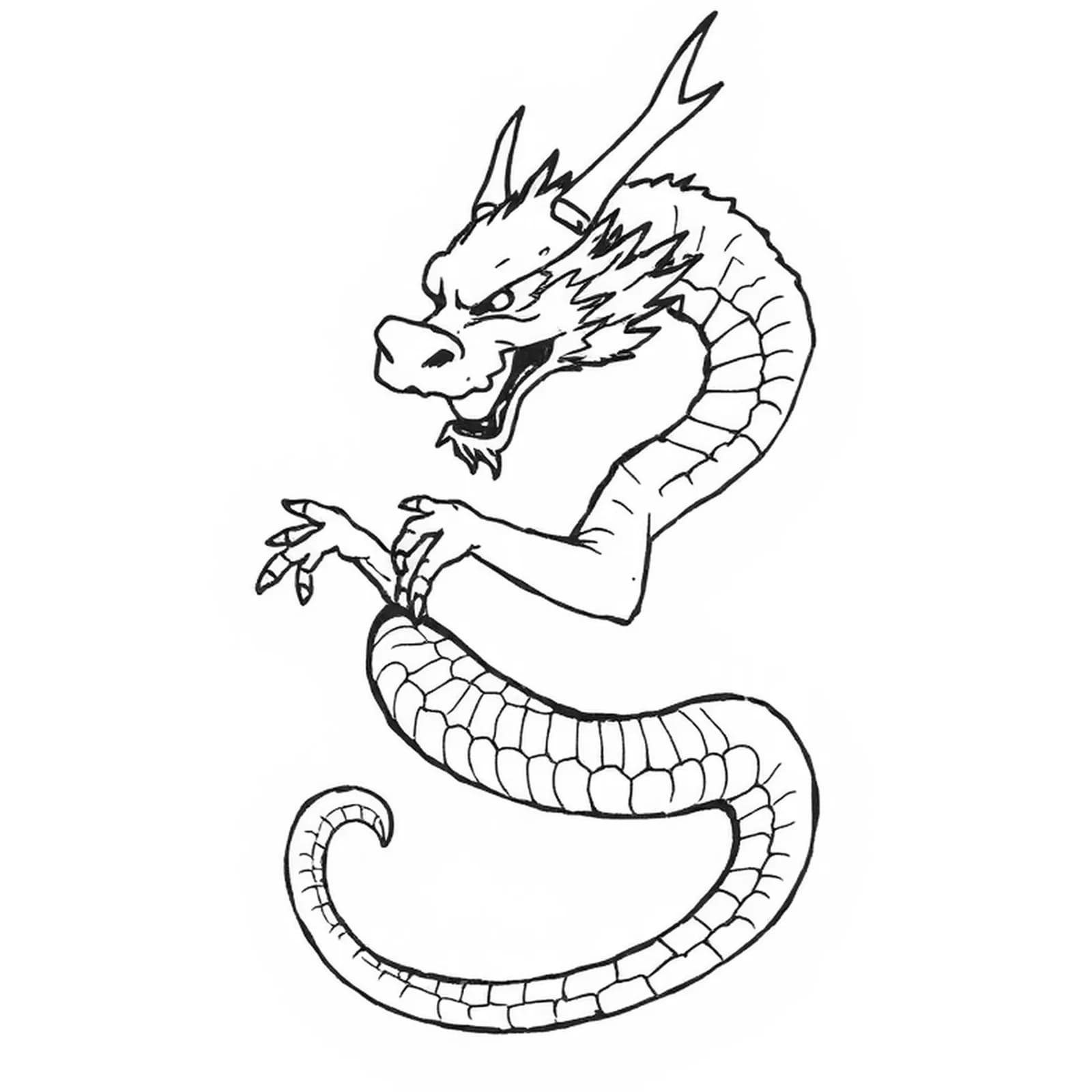 Fine Line Dragon Wrapping Finger tattoo design
