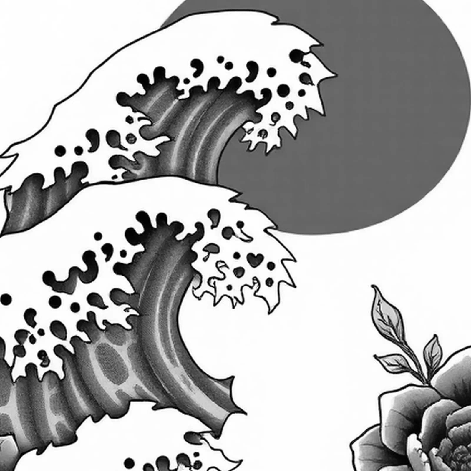 Japanese Ryu Full Sleeve tattoo design, close-up detail