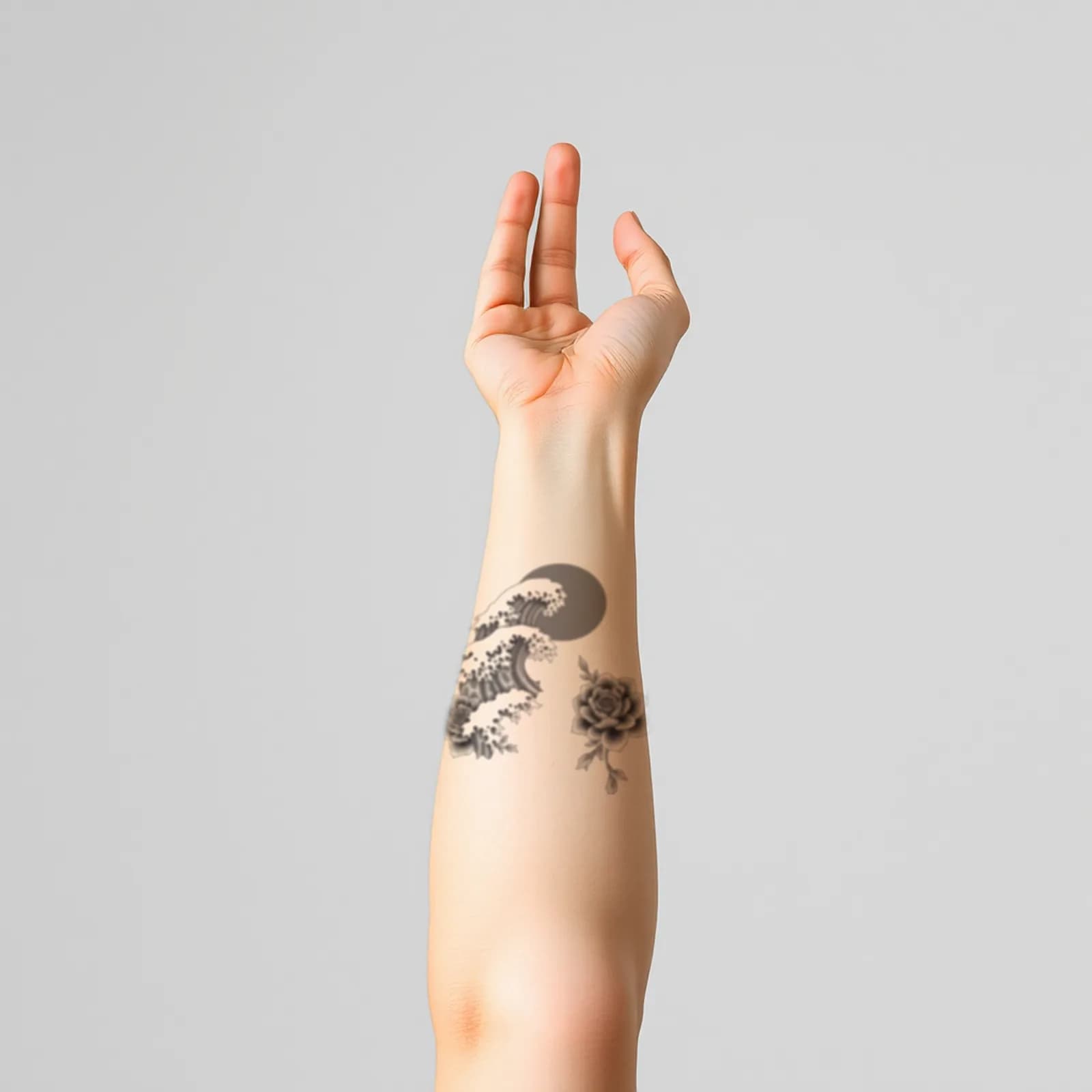 Japanese Ryu Full Sleeve tattoo shown on the full sleeve
