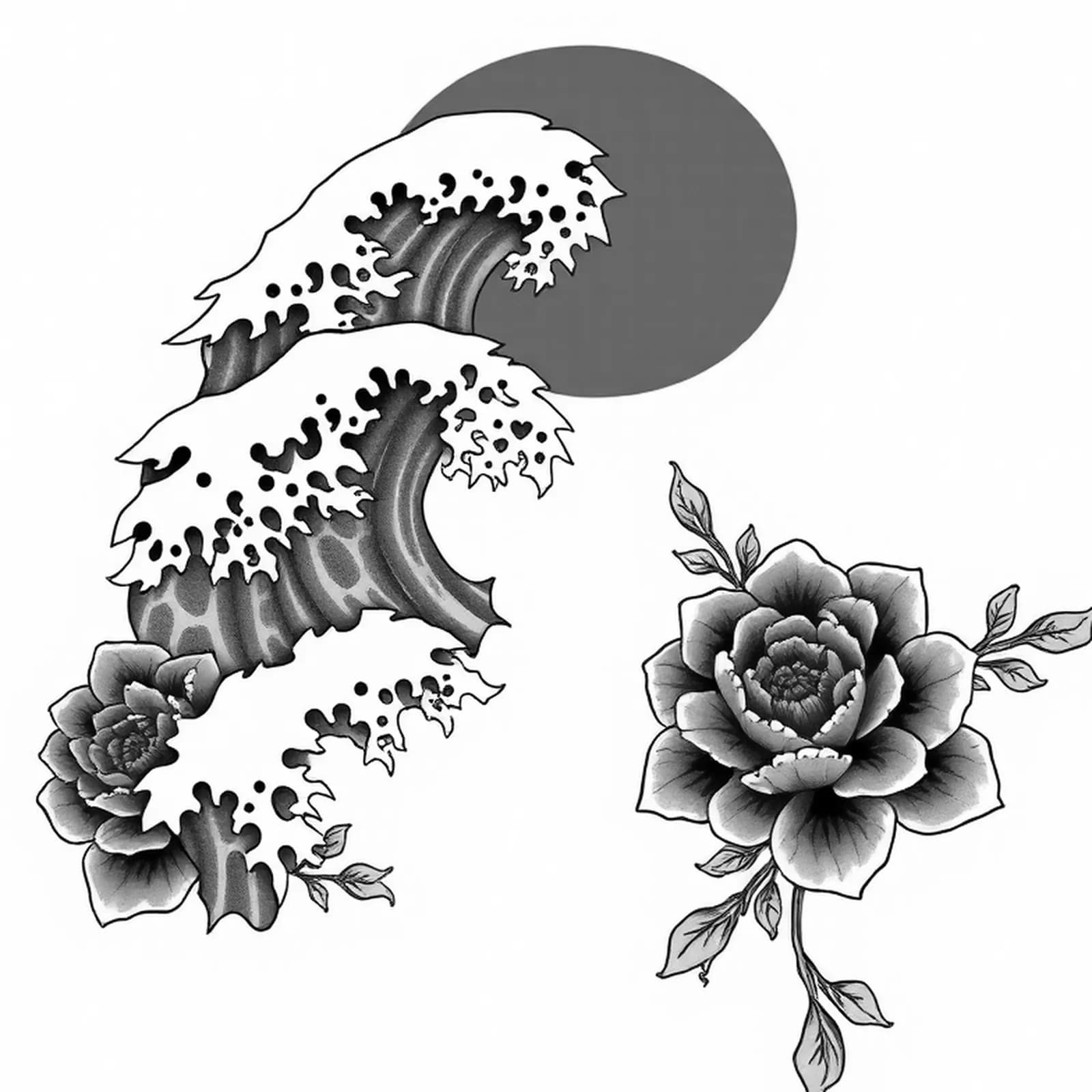 Japanese Ryu Full Sleeve tattoo design