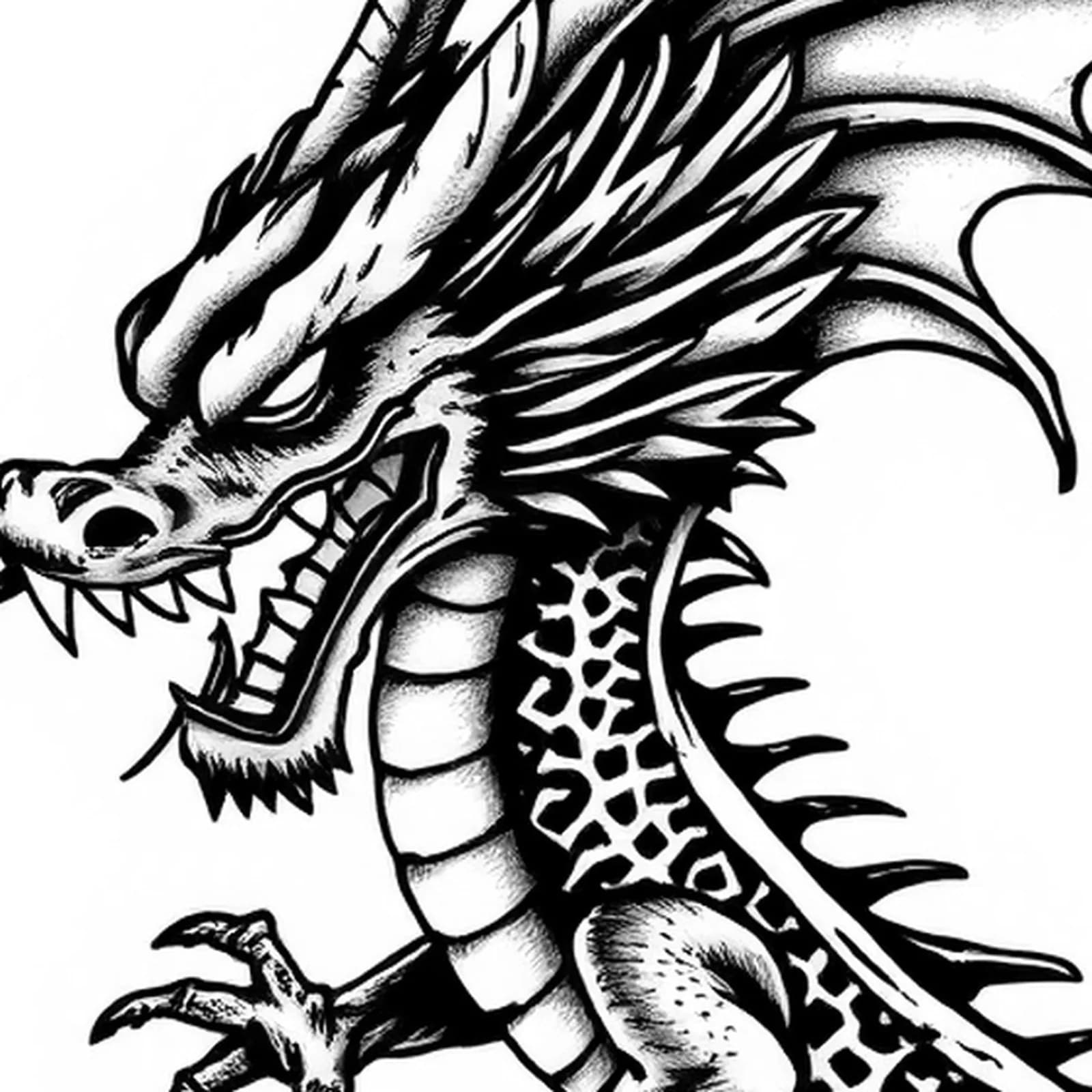 Dragon Armband tattoo design, close-up detail