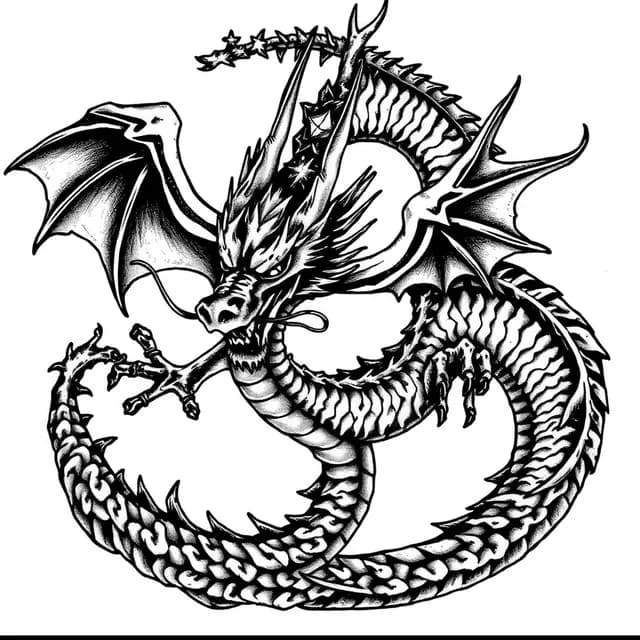 Dragon Cover Up Design tattoo design