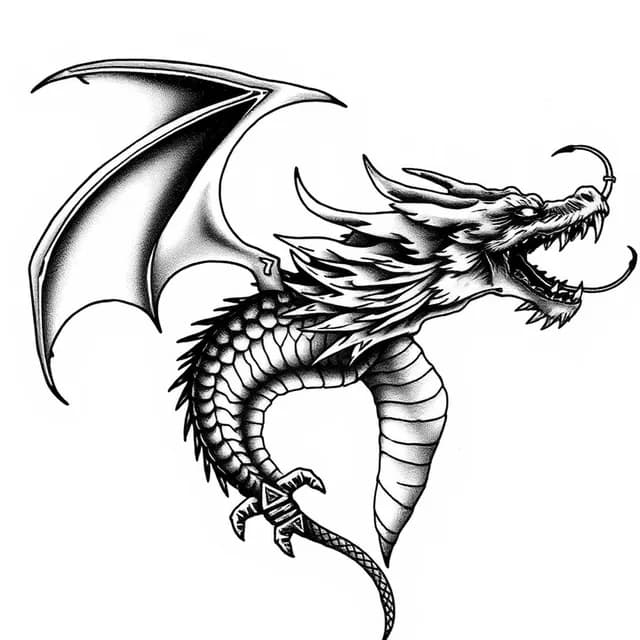Dragon Neck Piece tattoo design
