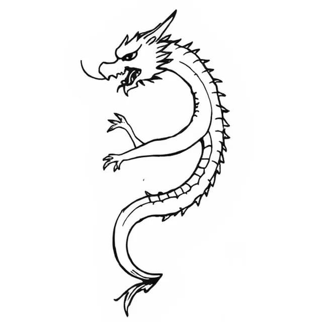 Minimal Dragon Ankle Wrap tattoo design